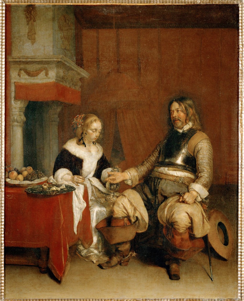 Der galante Offizier von Gerard ter Borch or Terborch