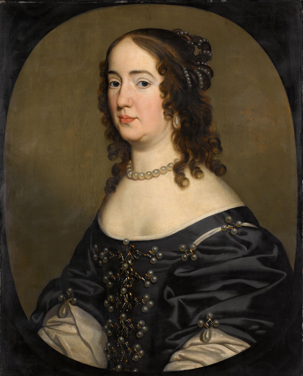 Porträt von Amalia van Solms (1602-75) von Gerard van Honthorst (workshop of)