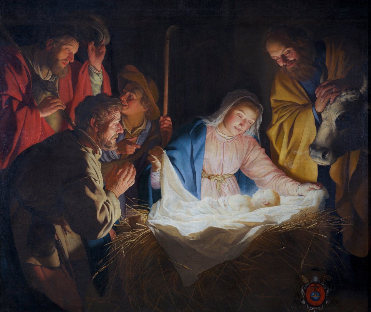 Die Anbetung der Hirten von Gerard van Honthorst