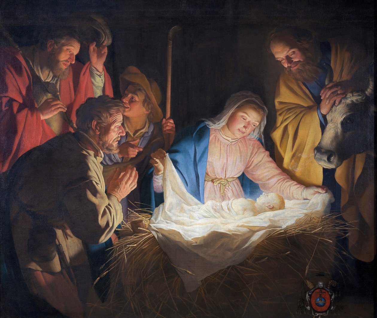 Die Anbetung der Hirten von Gerard van Honthorst