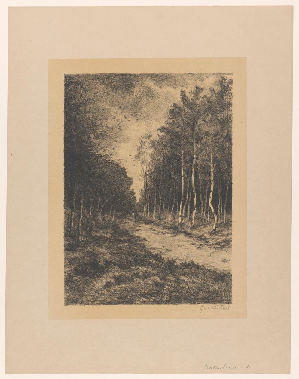 Waldweg mit zwei Reitern von Gerarda Wilhelmina ten Hoet (signed by artist)