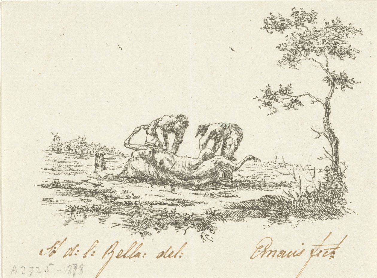 Zwei Pferdehäuter von Gerardus Emaus de Micault (signed by artist)