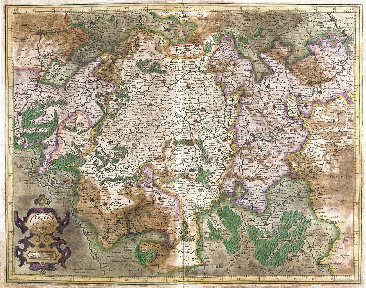 Luxemburg (Gravur) von Gerardus Mercator