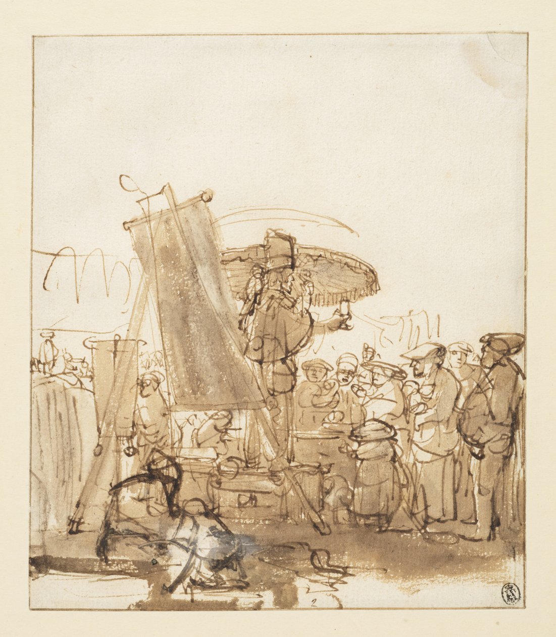 Quacksalber, der eine Menge anspricht, ca. 1637 von Gerbrandt van den Eeckhout