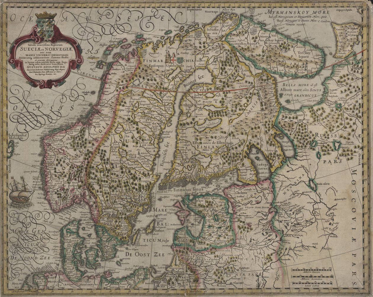 Tabula exactissima regnorum Sueciae et Norvegiae von Gerhard Mercator