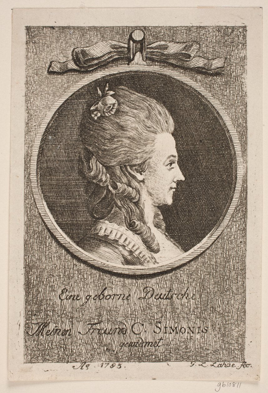 Eine geborene Deutsche. Meinem Freund C. Simonis gewidmet von Gerhard Ludvig Lahde