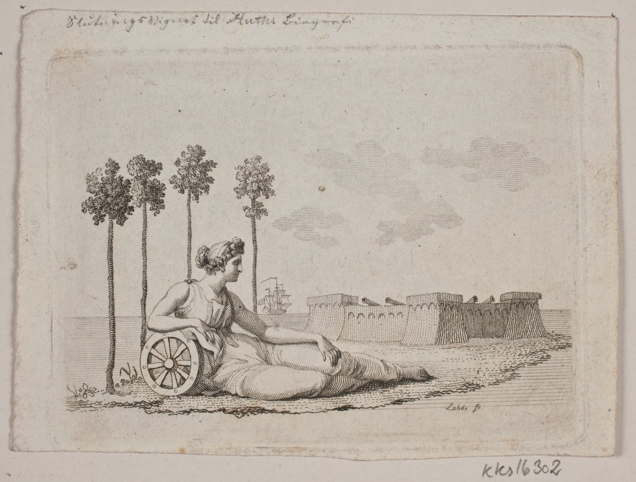 Liegende Frau bei der Festung von Gerhard Ludvig Lahde