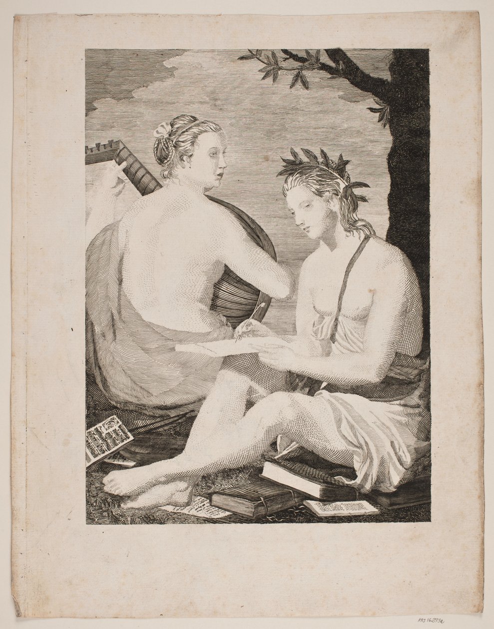Terpsichore und Kalliope von Gerhard Ludvig Lahde