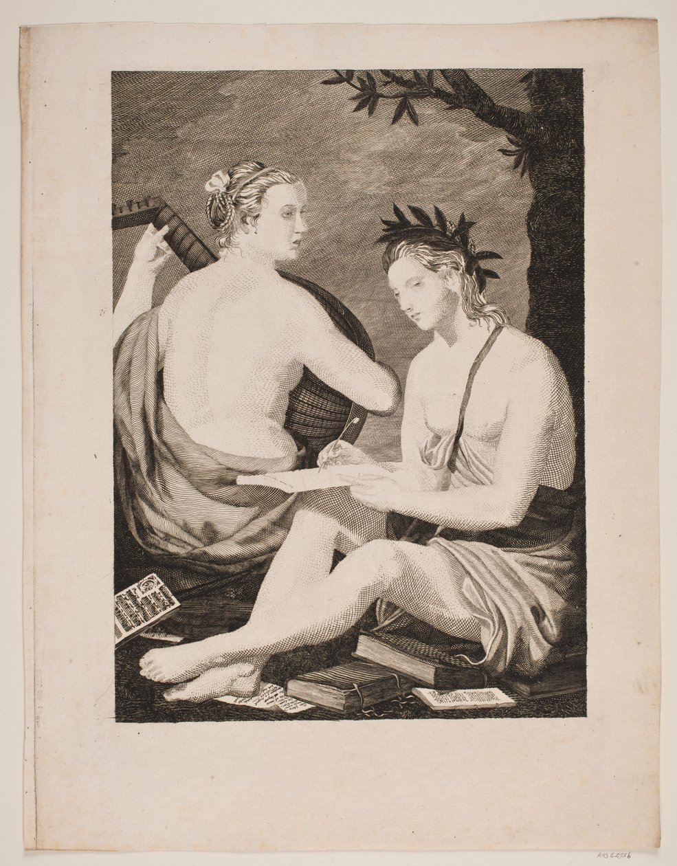 Terpsichore und Kalliope von Gerhard Ludvig Lahde