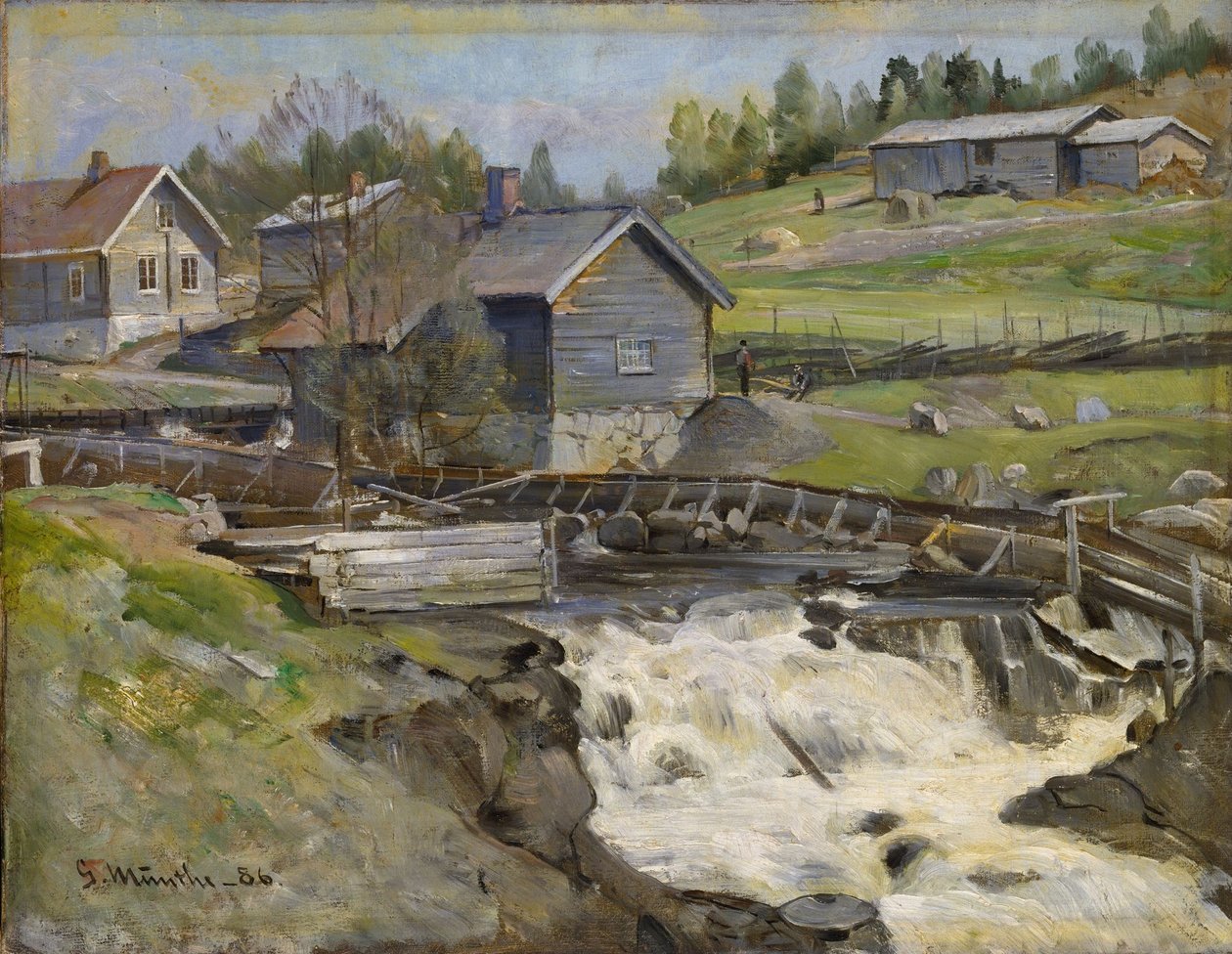 Wasserfall bei Stange in Hedmark von Gerhard Munthe