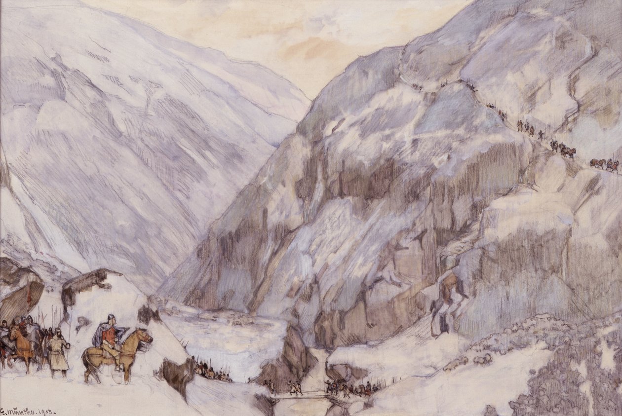 König Sverre am Vårstien (Drivdalen) von Gerhard Peter Frantz Vilhelm Munthe