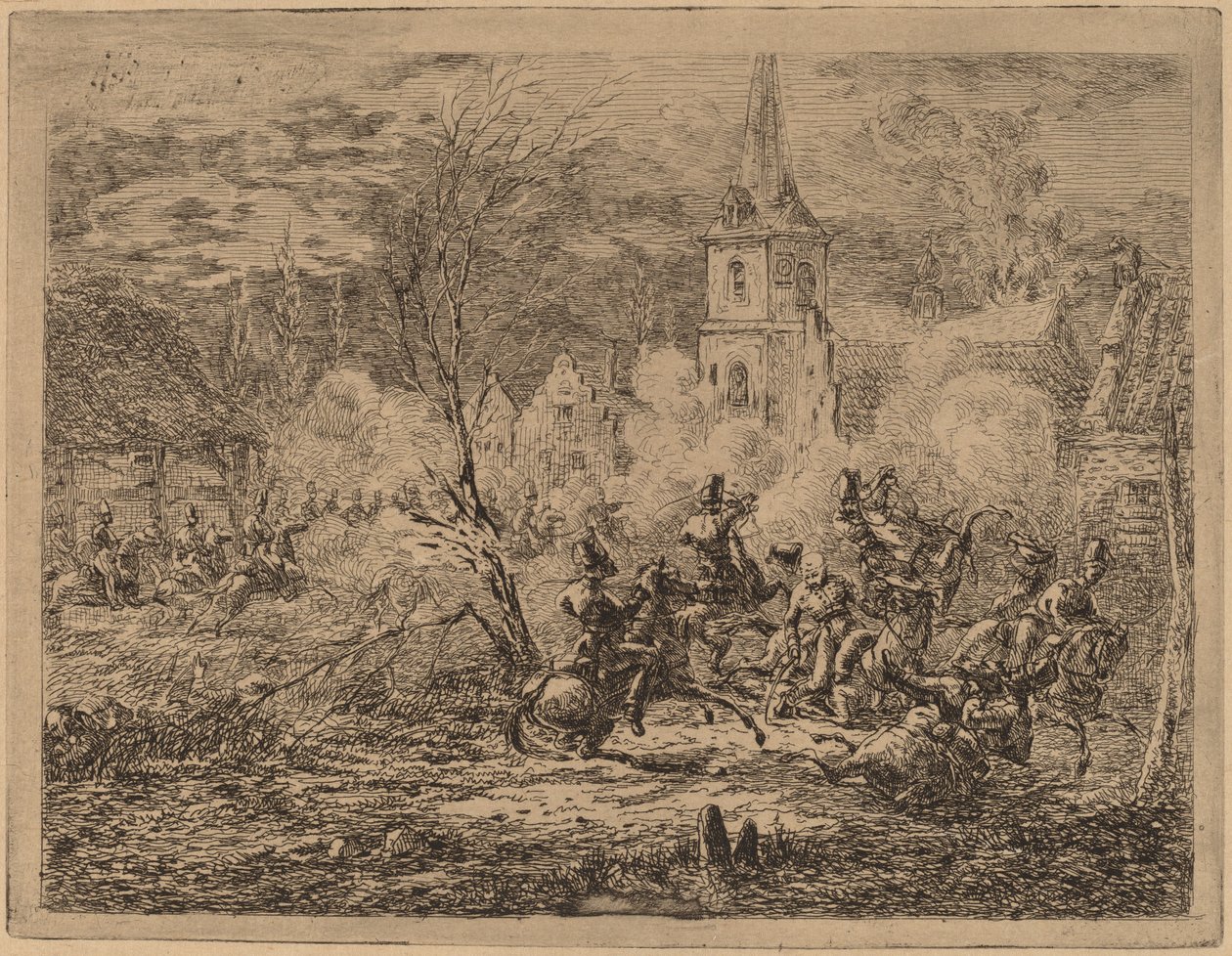 Eroberung eines Dorfes von Gerhardus Emaus de Micault