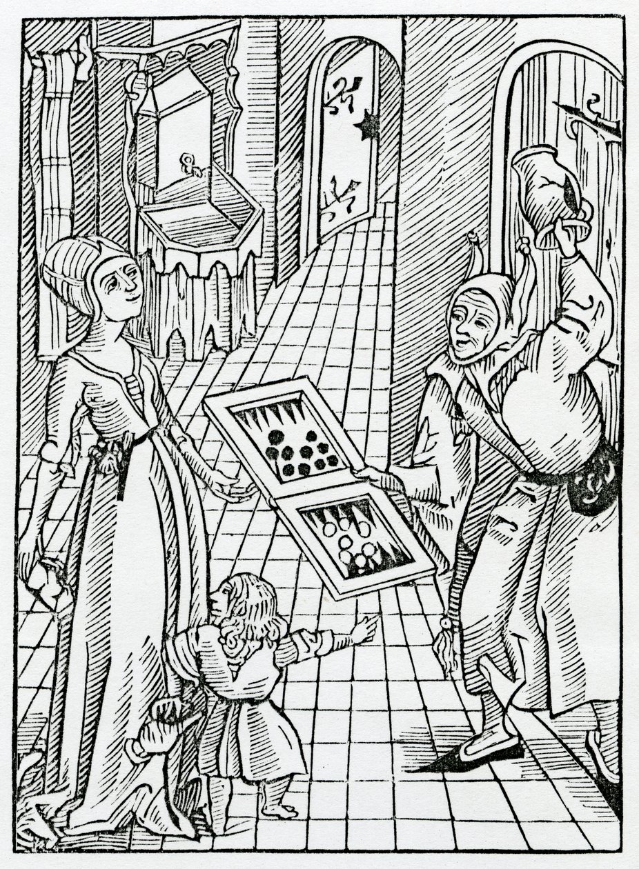 Von dem schlechten Beispiel der Älteren für die Jugend, Illustration aus Alexander Barclays englischer Übersetzung von 