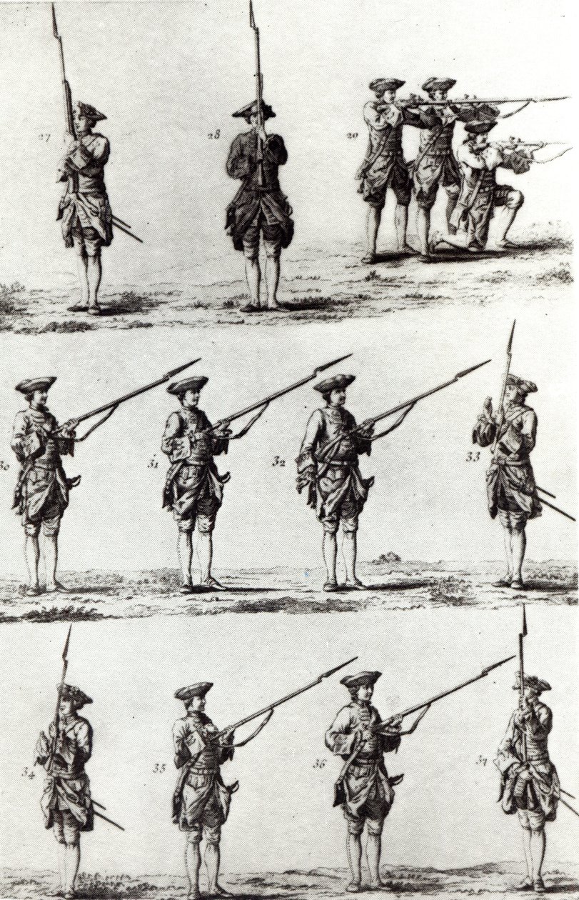 Soldaten mit Bajonetten von German School