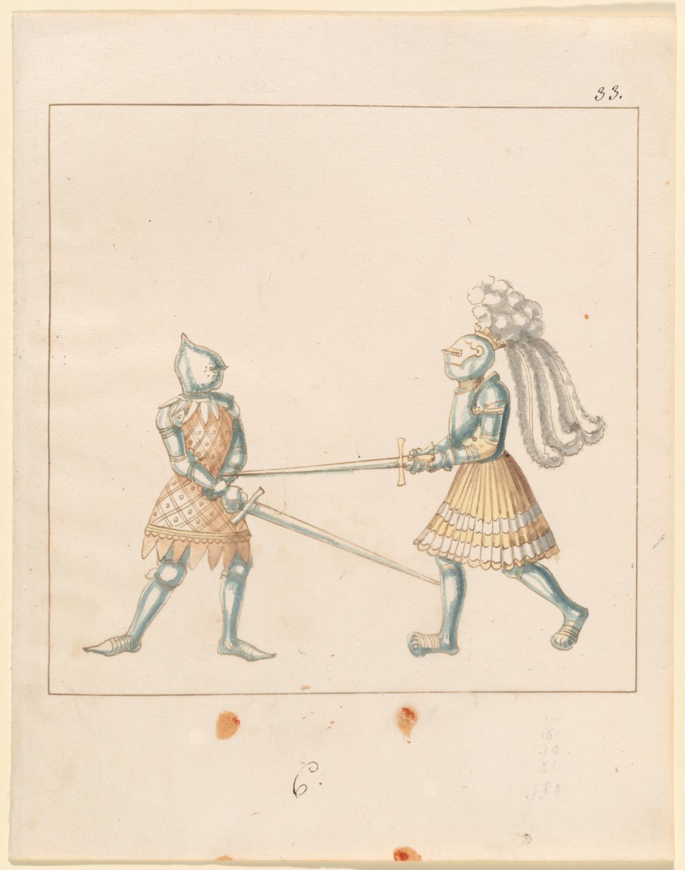 Freydal, Das Buch der Turniere und Turniere von Kaiser Maximilian I.: Kämpfe zu Fuß (Turniere)(Band III): Tafel 163 von German 16th Century