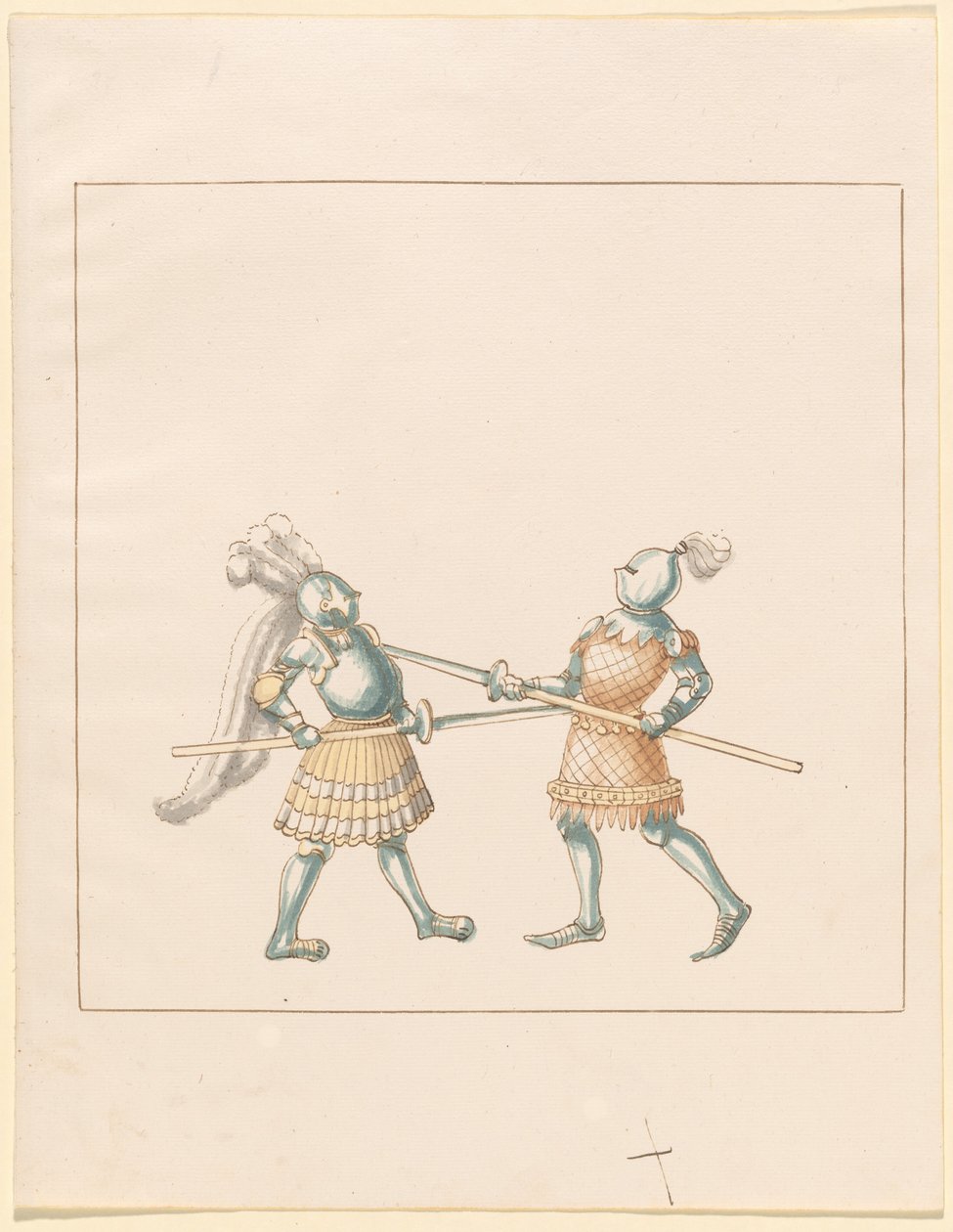 Freydal, Das Buch der Turniere und Turniere von Kaiser Maximilian I.: Kämpfe zu Fuß (Turniere)(Band III): Tafel 148 von German 16th Century