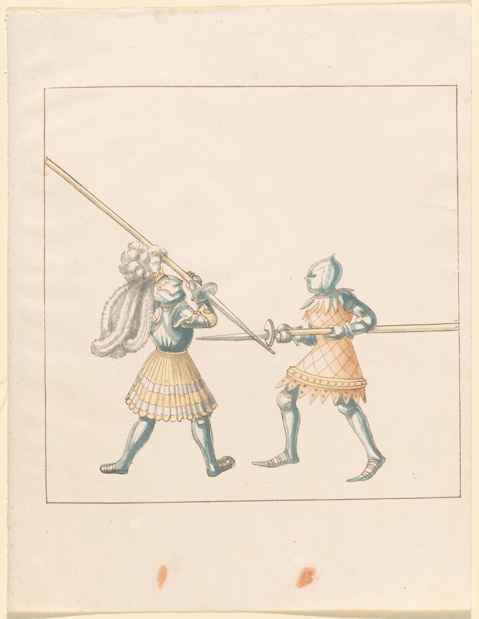 Freydal, Das Buch der Turniere und Turniere von Kaiser Maximilian I.: Kämpfe zu Fuß (Turniere)(Band III): Tafel 147 von German 16th Century