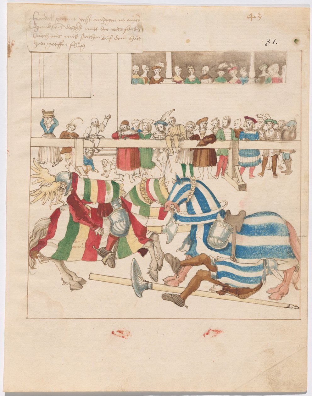 Schein-Turnier des Krieges mit festen Schilden von German 16th Century