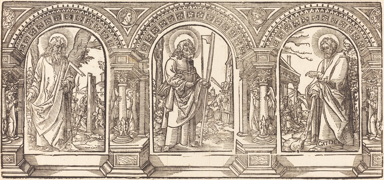 Christus und seine Jünger IV von German 16th Century after Martin Schongauer