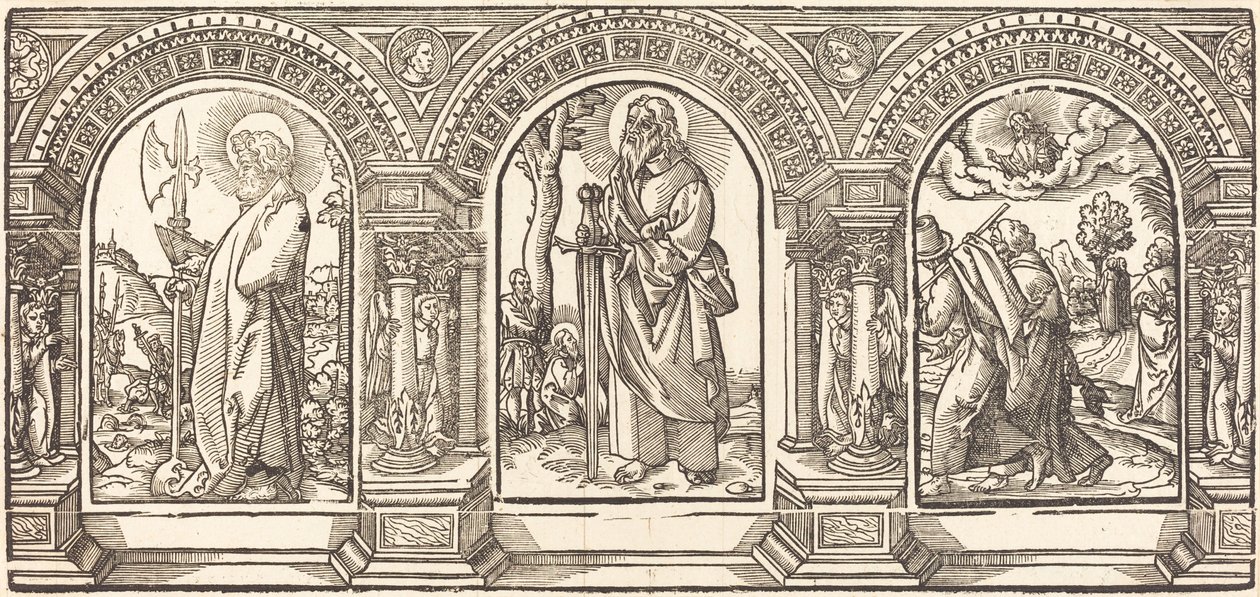 Christus und seine Jünger V von German 16th Century after Martin Schongauer