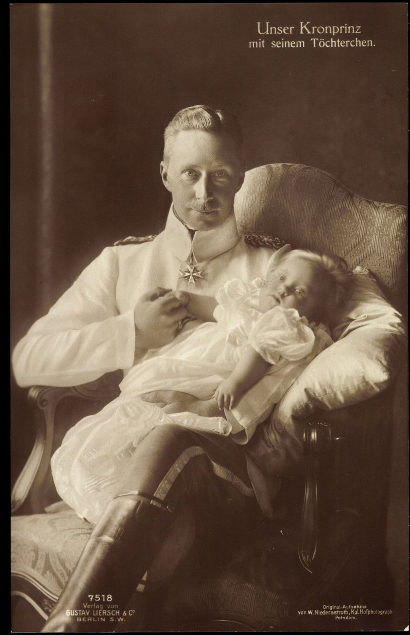 Kronprinz Friedrich Wilhelm mit Tochter, Liersch 7518 von German Photographer