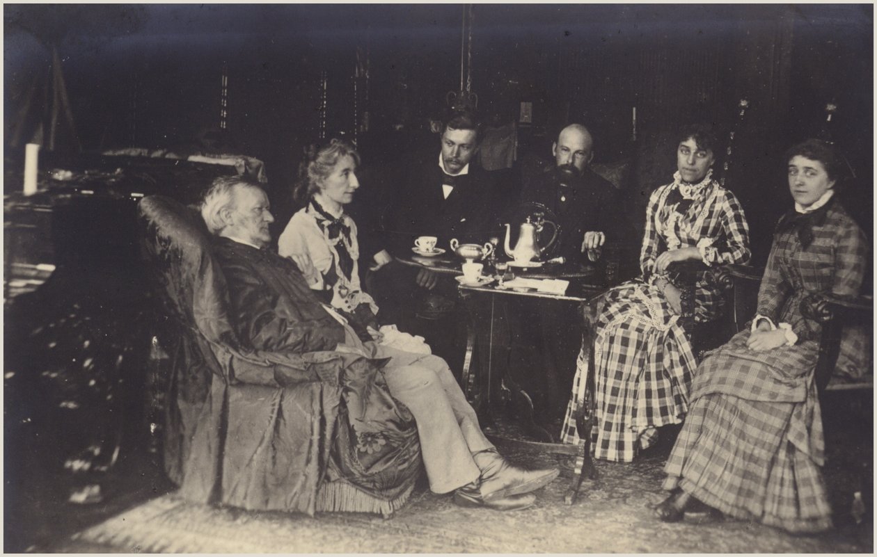 Porträt von Richard Wagner mit Freunden und Familie von German Photographer