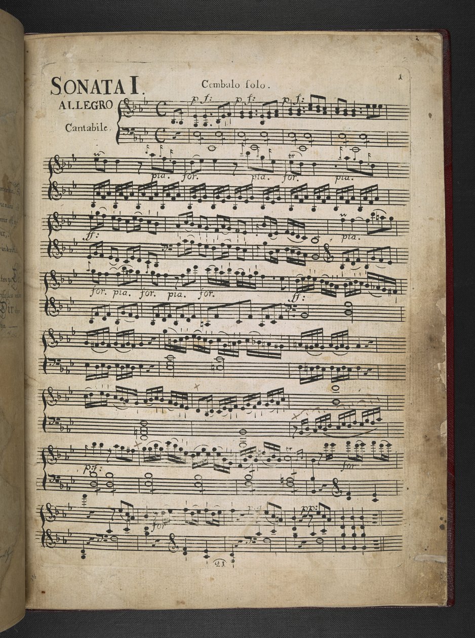 Sonata I, Musikpartitur, aus 