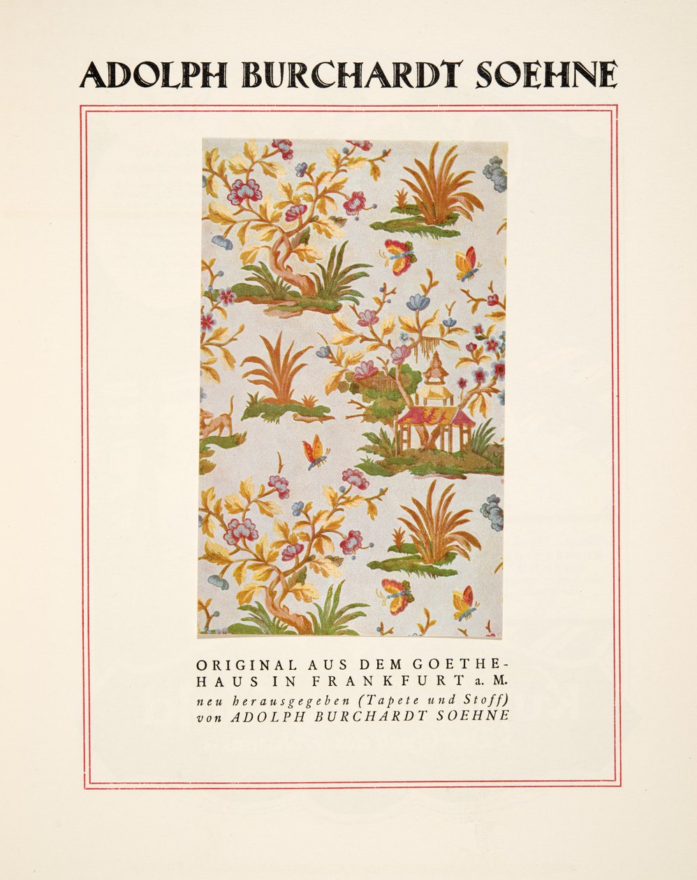 Werbung für Adolph Burchardt Söhne, aus Styl, veröffentlicht 1922 von German School