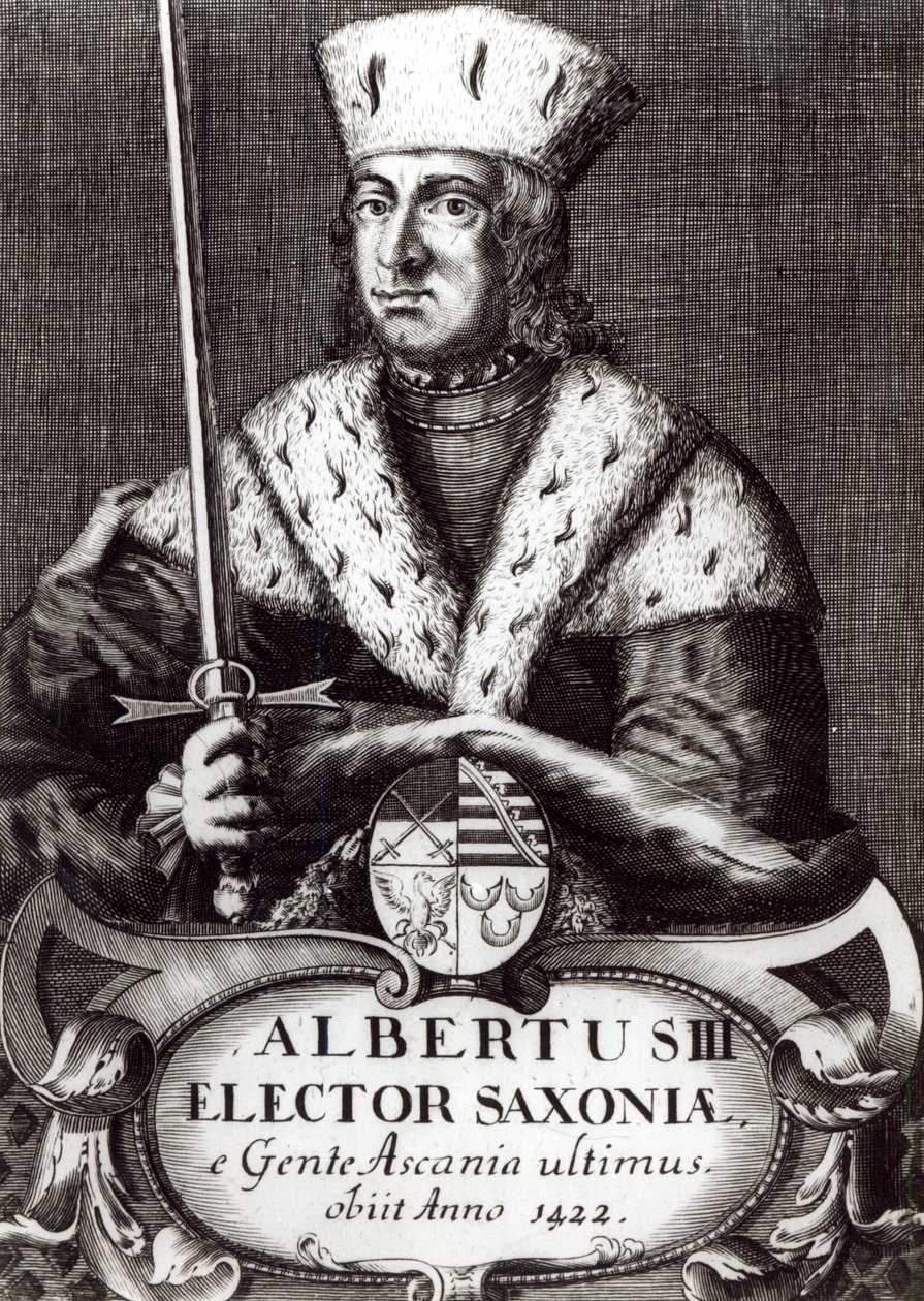 Albert III., letzter Kurfürst von Sachsen der Askanischen Dynastie von German School