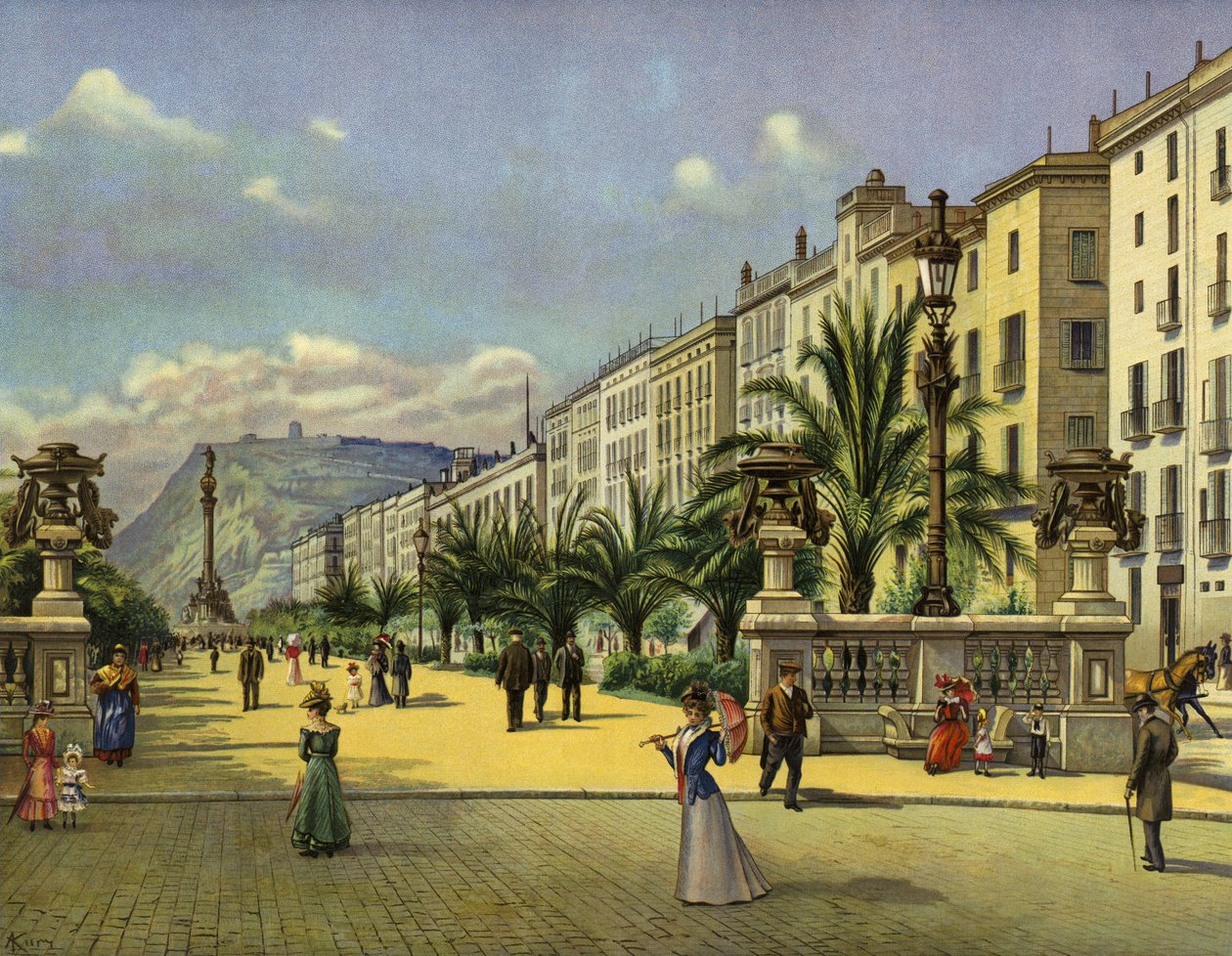 Barcelona, Paseo de Colon von German School
