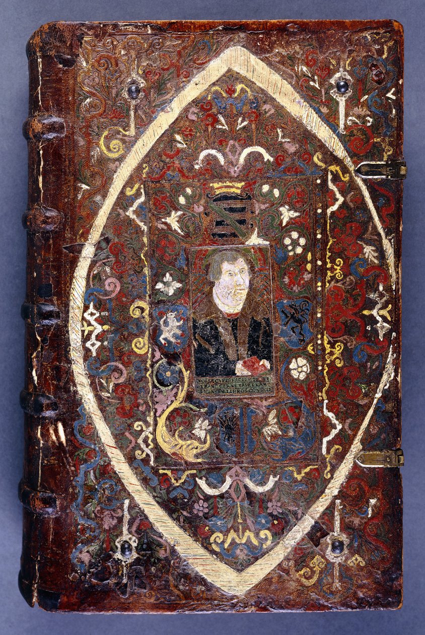 Buchumschlag mit einem Porträt von Martin Luther (1483-1546) von German School