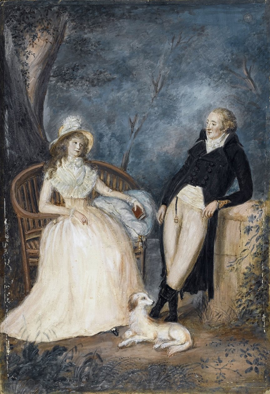 Charlotte von Stein und Johann Wolfgang von Goethe im Gespräch von German School