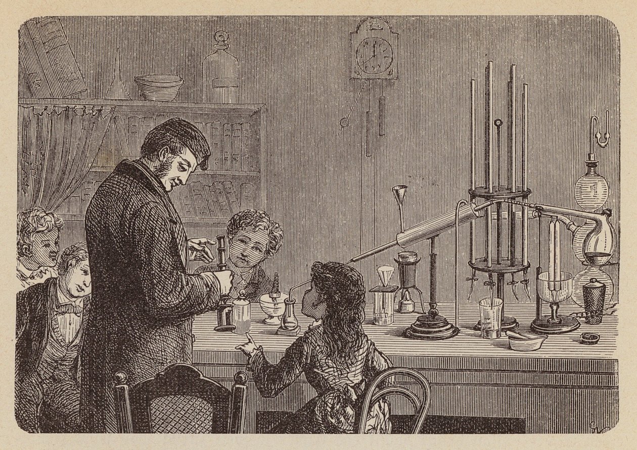 Kinder beobachten ein wissenschaftliches Experiment von German School