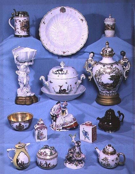 Sammlung von frühem Meißner Porzellan aus dem 18. Jahrhundert von German School