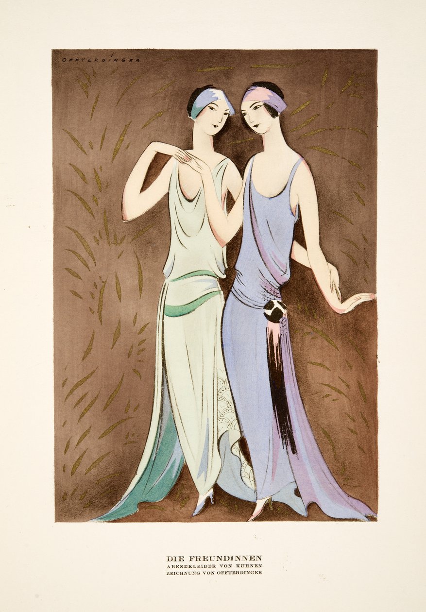 Die Freundinnen, Kleider von Kuhnen, aus Styl, veröffentlicht 1922 von German School