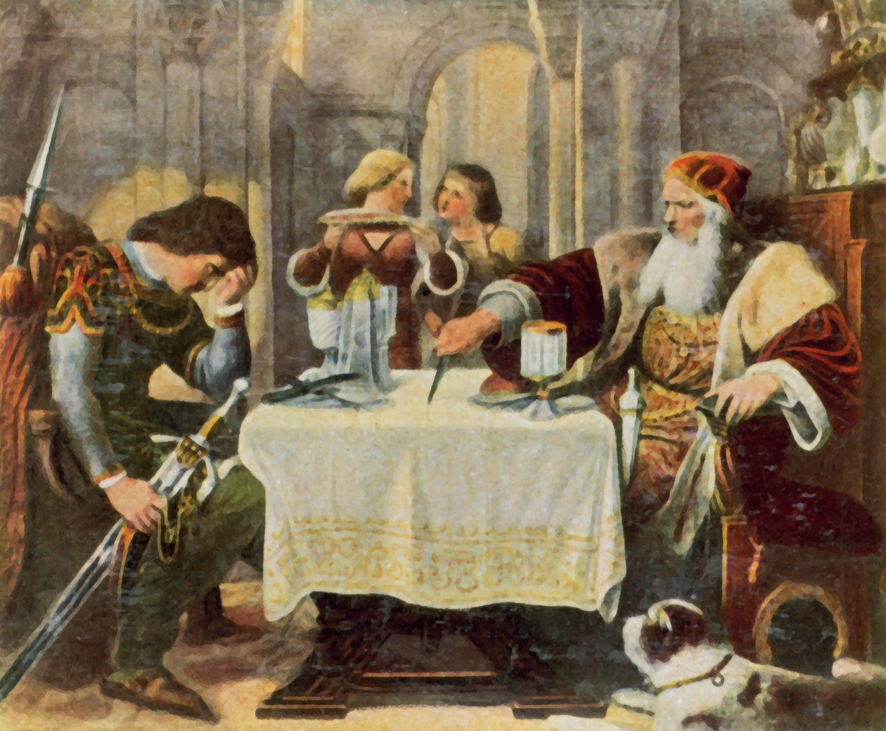 Eberhard der Greiner schneidet das Tischtuch zwischen sich und seinem Sohn Ulrich von German School