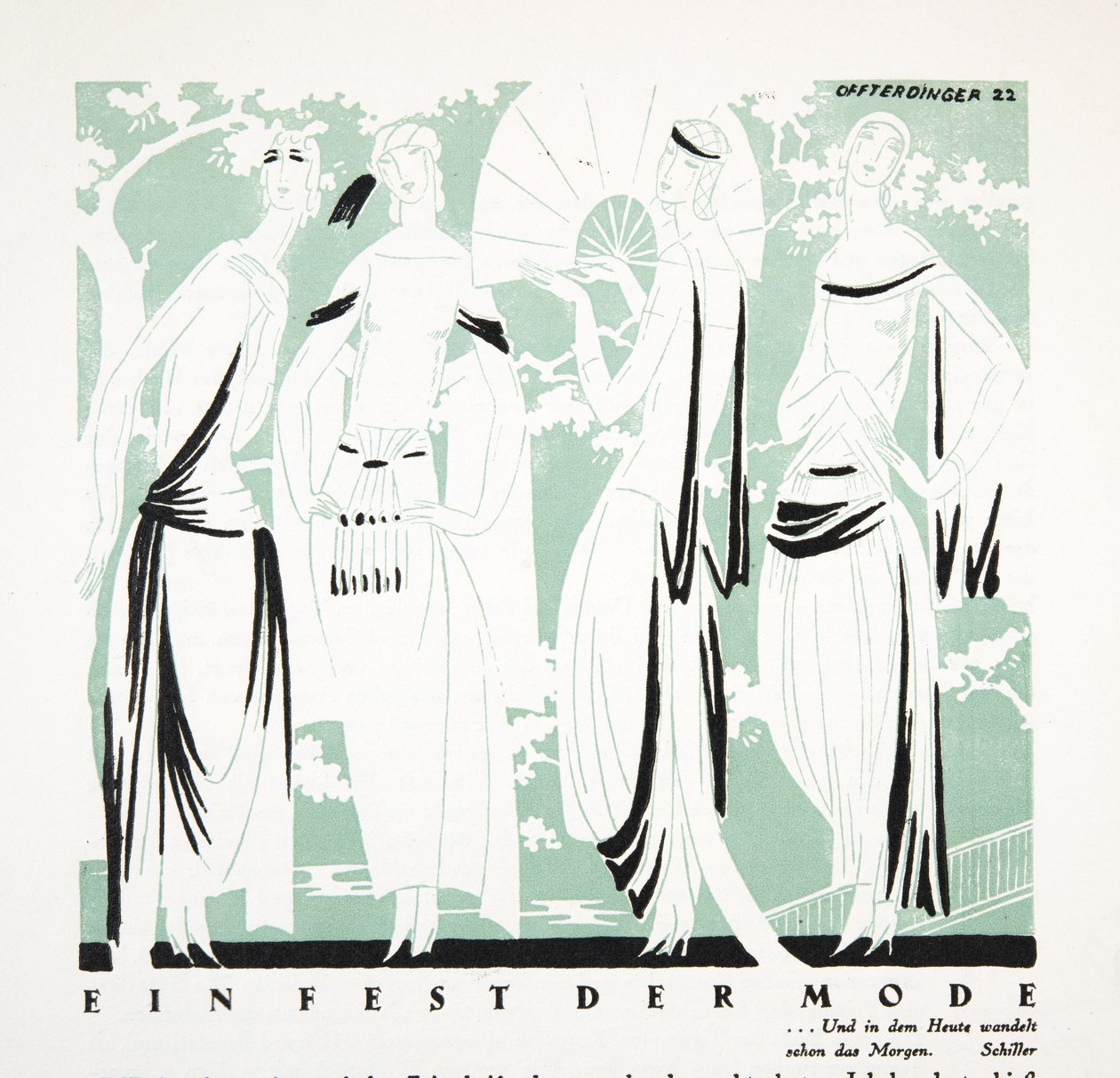 Ein Fest der Mode, aus Styl, veröffentlicht 1922 von German School