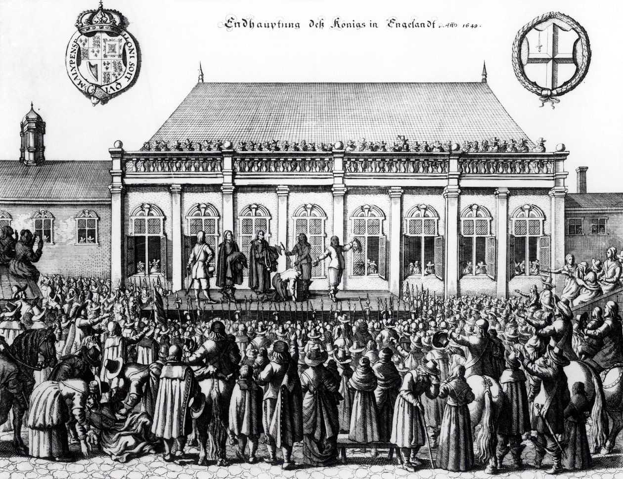 Hinrichtung von Charles I. (1600-49) in Whitehall, 30. Januar 1649 von German School