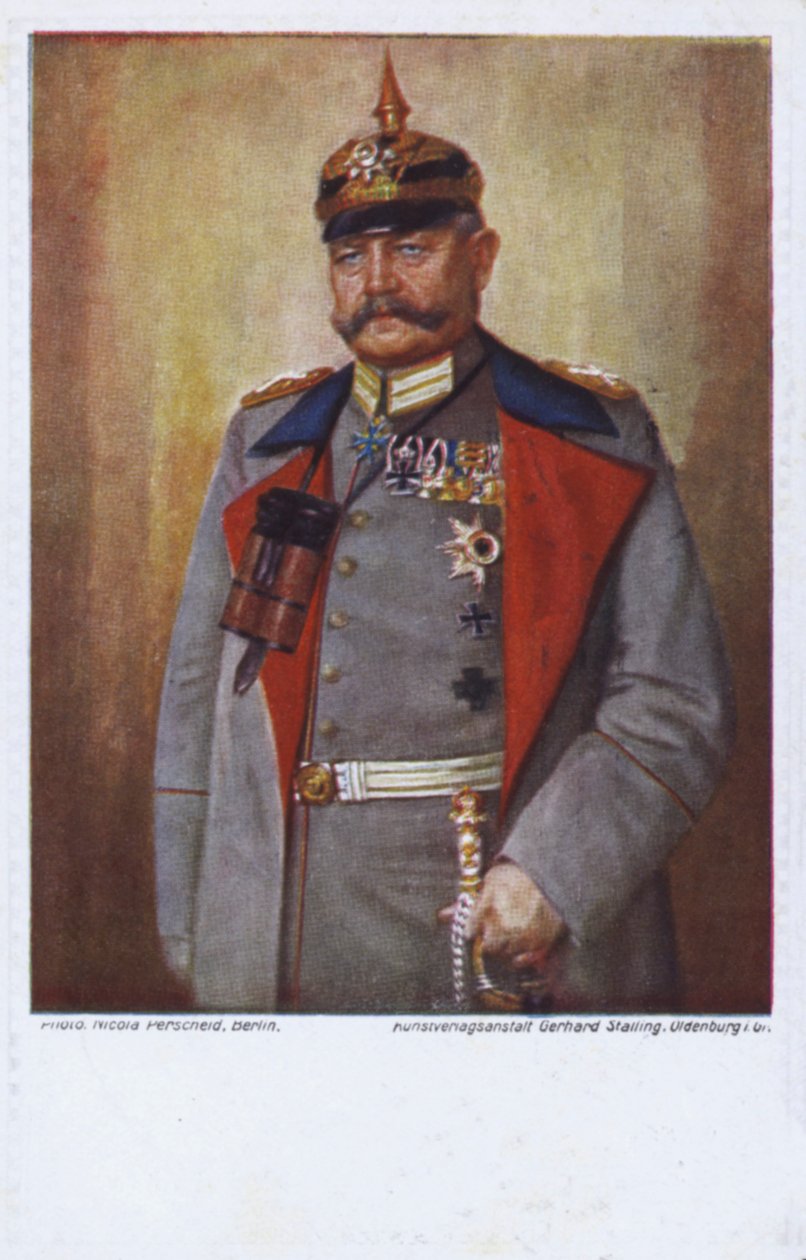 Feldmarschall Paul von Hindenburg, Kommandant der deutschen Armee im Ersten Weltkrieg von German School