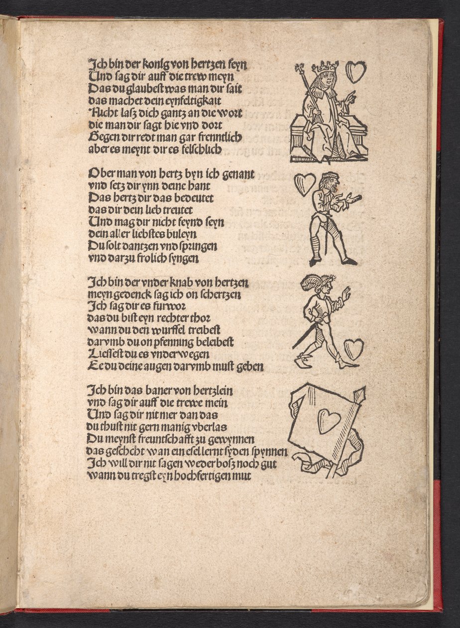 Schicksale aus Spielkarten, um 1510 von German School