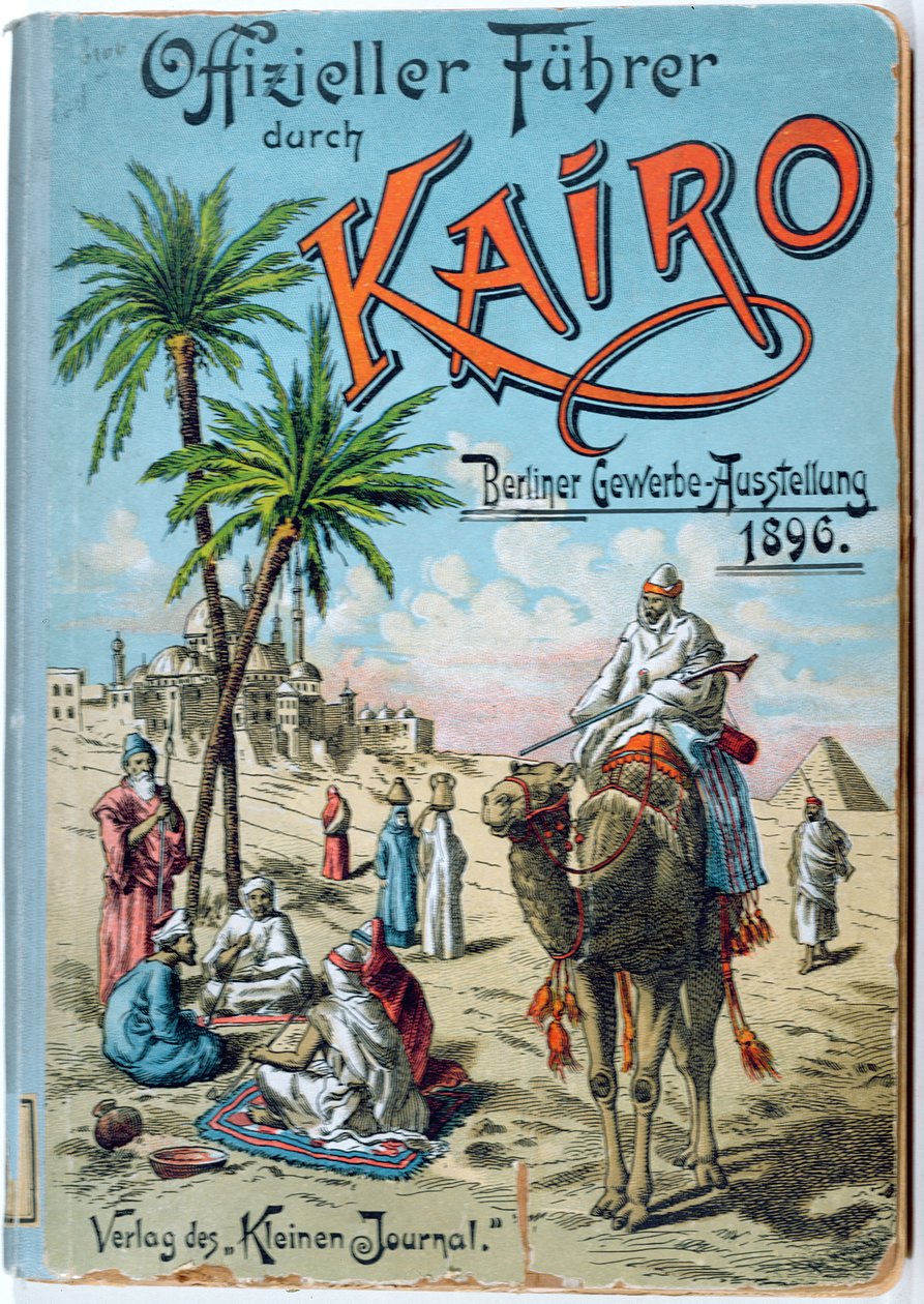 Vorderseite eines deutschen Reiseführers für Kairo, 1896 von German School