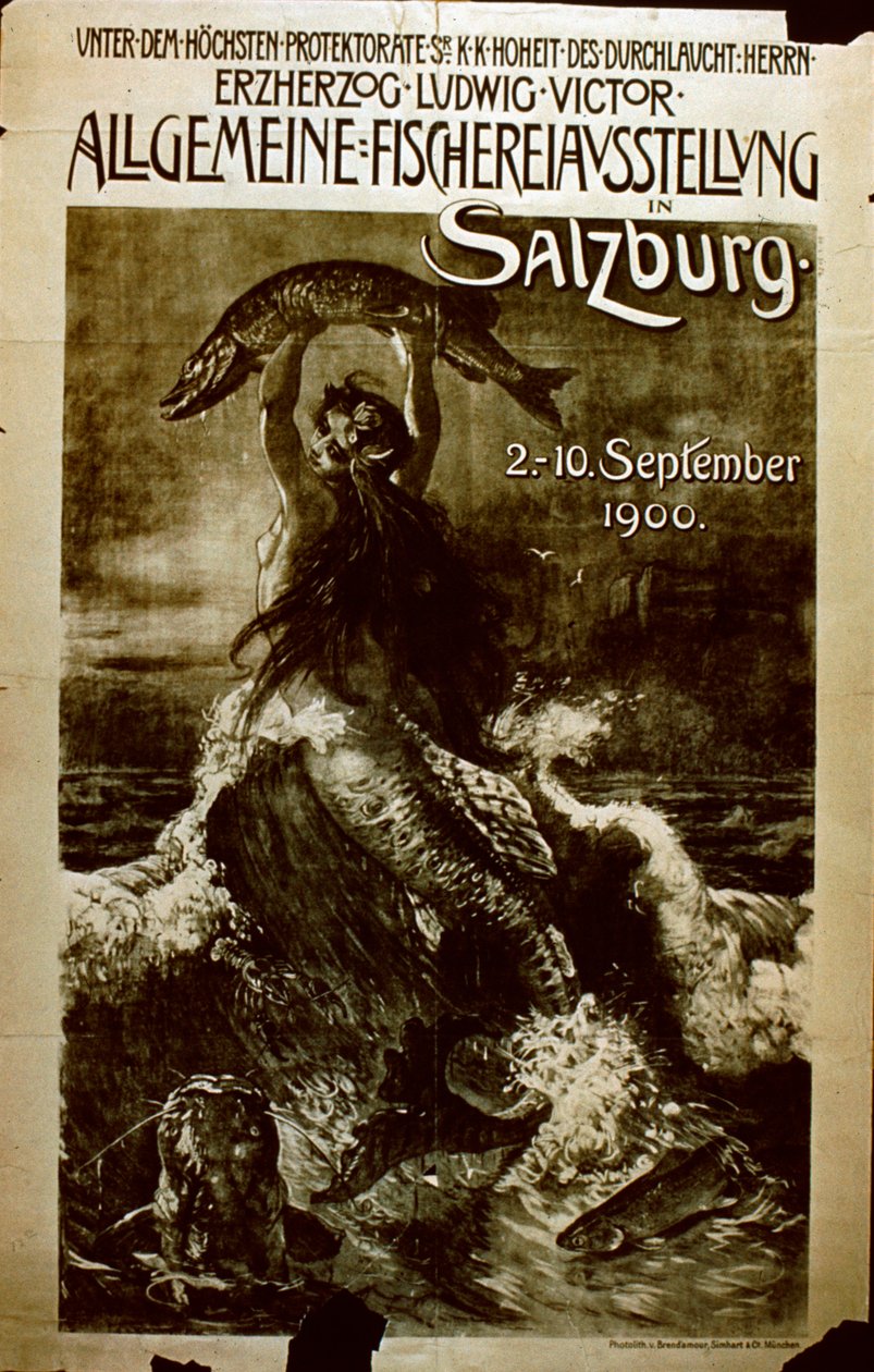 Allgemeine Fischereiausstellung in Salzburg, 1900 von German School