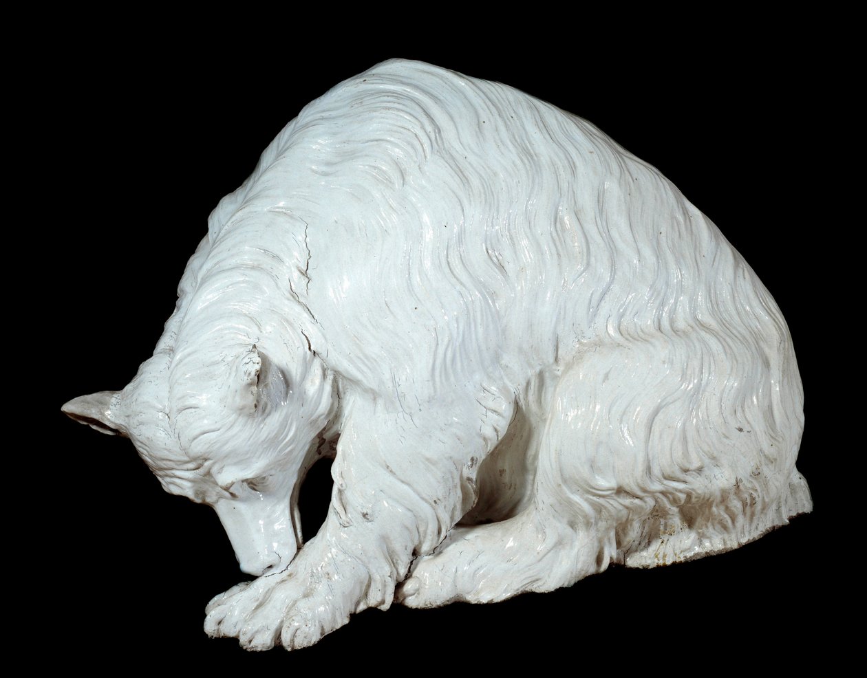 Deutsche Kunst: Hartporzellanbär aus Berlin, circa 1732 - 1735. Meissener Porzellanskulptur von German School