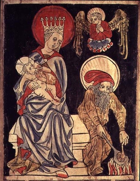 Heilige Familie auf der Flucht nach Ägypten, ca. 1410 von German School