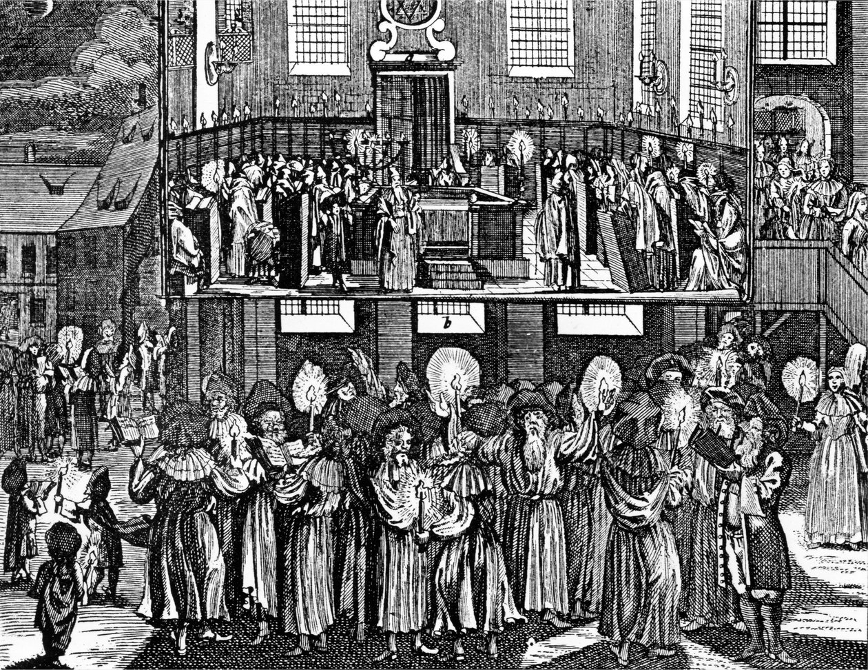 Kiddush Levana von Georg Puschner aus Kirchners Jüdisches Ceremoniel, 1726 von German School