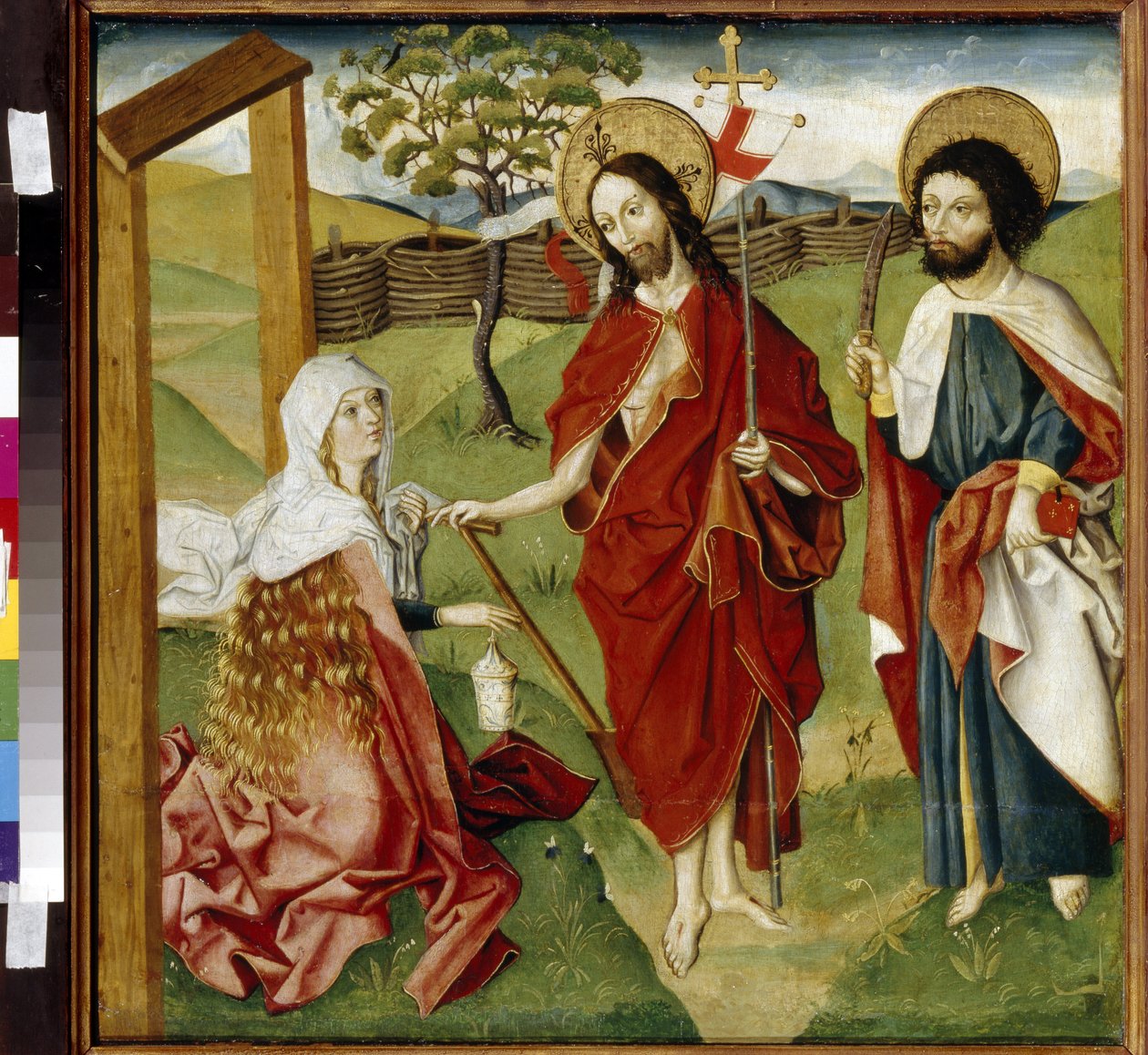 Christus, Maria Magdalena und der Heilige Bartholomäus von German School