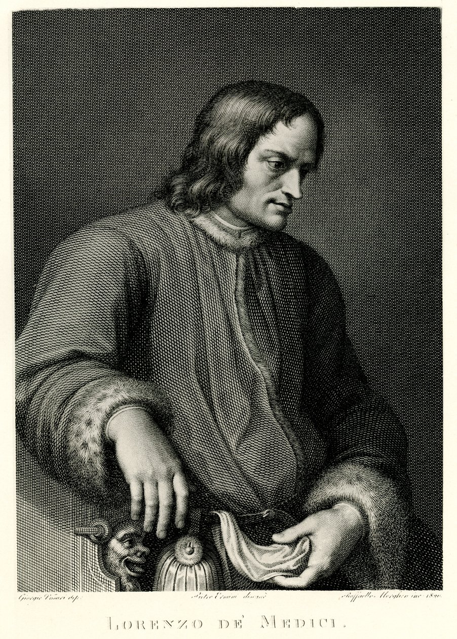 Lorenzo de Medici, 1884-90 (Fototypie) von German School