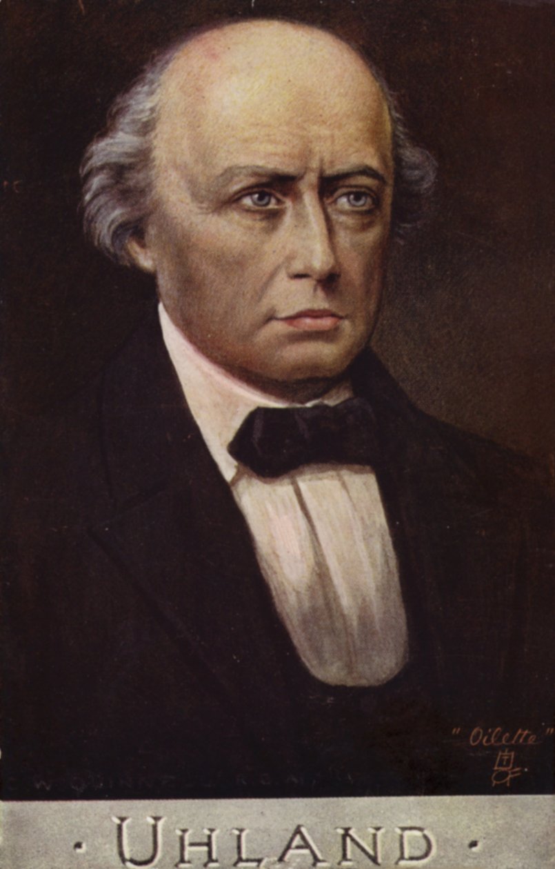 Ludwig Uhland (1787-1862), deutscher Dichter und Philologe von German School