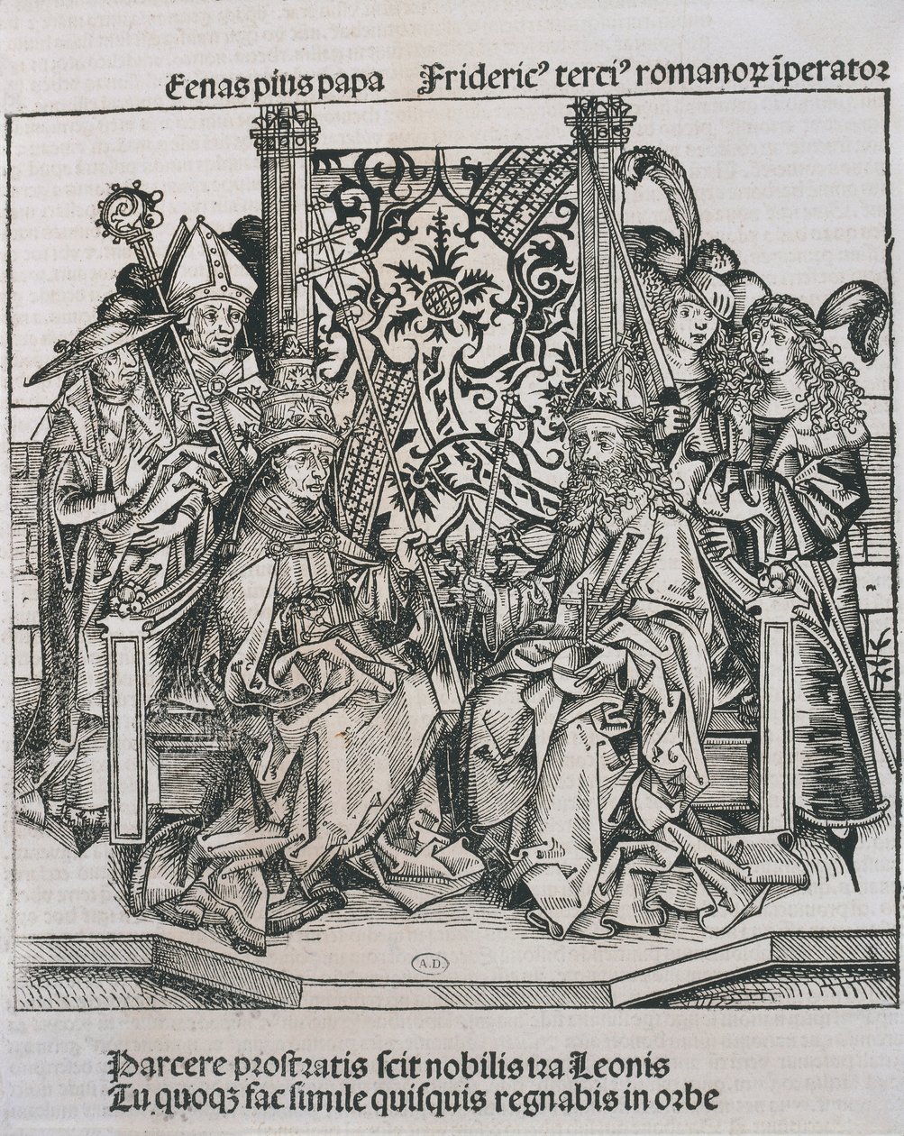 Begegnung zwischen Papst Pius II. und Friedrich III., Kaiser von Deutschland von German School