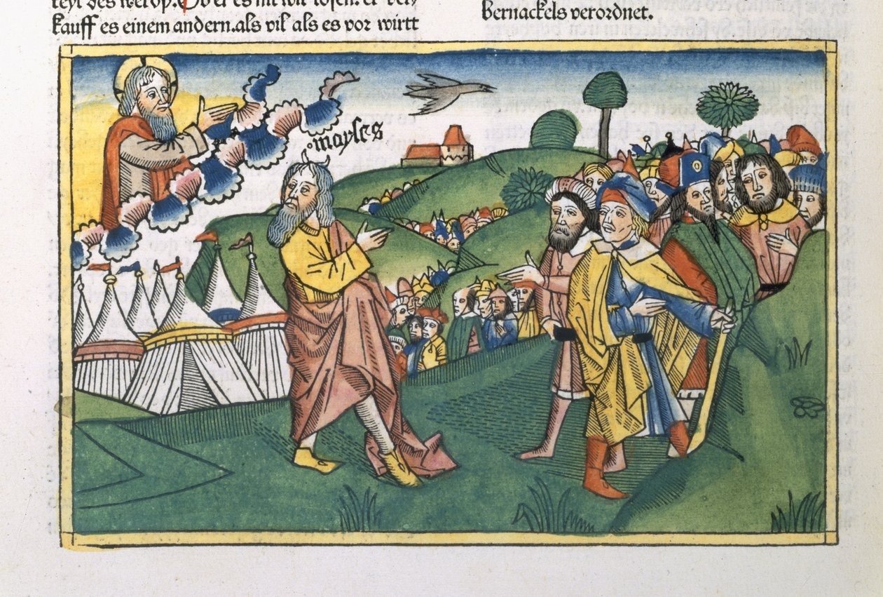 Numeri 1:1-20 Vorbereitung auf die Reise vom Berg Sinai, aus der Nürnberger Bibel (Biblia Sacra Germanaica) von German School